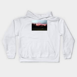 Colorful Sky Above The Trees Kids Hoodie